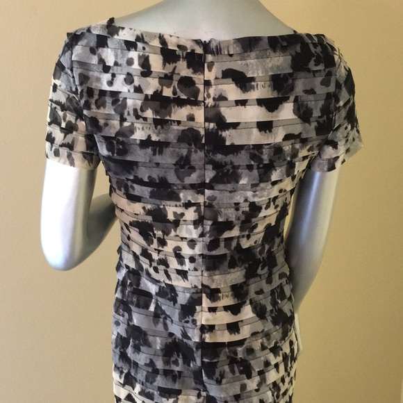 Adrianna Papell layered mesh leopard dress - Picture 6 of 10